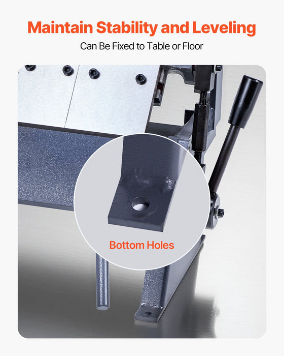 Box and Pan Brake, 305 mm Sheet Metal Bending Brake, 20-Gauge Mild Steel Capacity, 0-135 Degree Adjustable, Metal Bender Machine with 5 Fingers, Heavy-Duty Aluminum Folder for Precise Bending