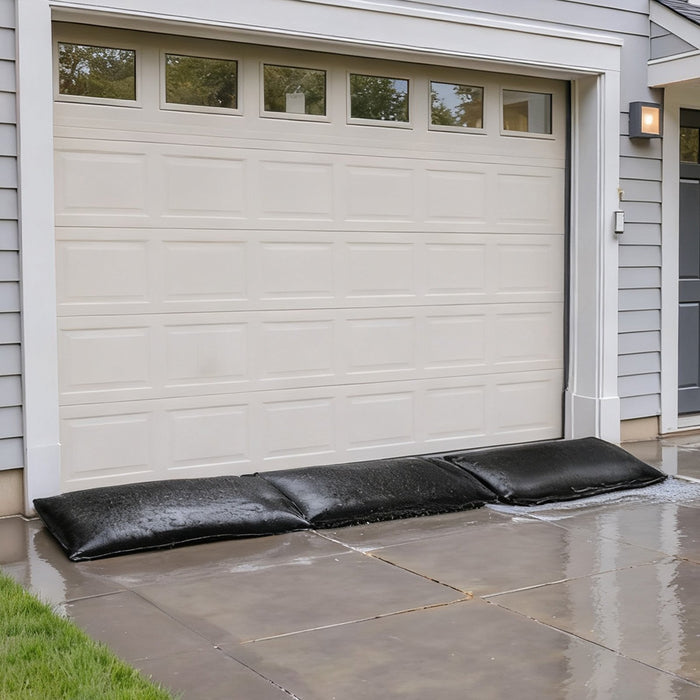 VEVOR Flood Barrier, 6 Pack, 830 x 430 mm Flood Bags Activated by Water, Reusable Water Absorbent Barrier, Sandless Sandbags Blockage, Flooding Prevention Bags for Home, Doorways, Basement, Garage