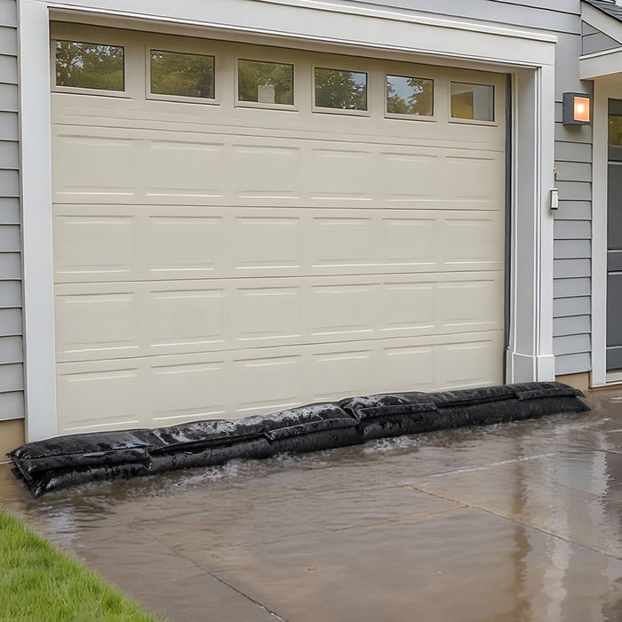 Flood Barrier, 4 Pack, 1530 x 210 mm Flood Bags Activated by Water, Reusable Water Absorbent Barrier, Sandless Sandbags Blockage, Flooding Prevention Bags for Home, Doorway, Basement, Garage