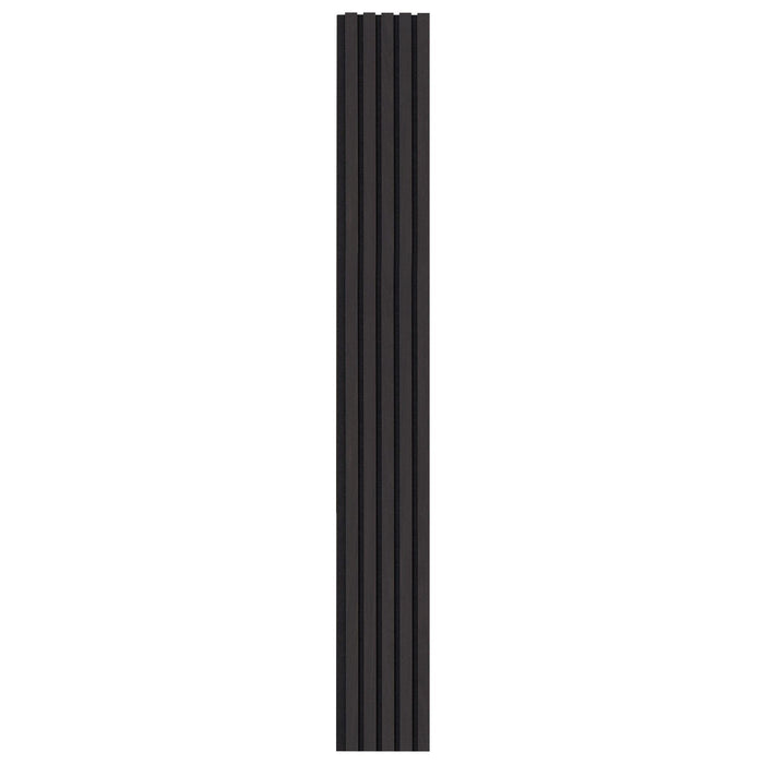 Wood Slat Acoustic Panels, 7.9 x 94.5 inch, MDF Accent Wooden Wall Panels for Modern Interior Wall Decor, Faux Wood Wall Board Panels for Noise Reduction, Black Oak