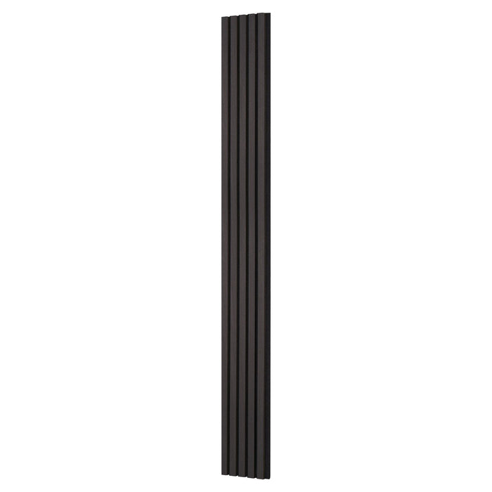 Wood Slat Acoustic Panels, 7.9 x 94.5 inch, MDF Accent Wooden Wall Panels for Modern Interior Wall Decor, Faux Wood Wall Board Panels for Noise Reduction, Black Oak