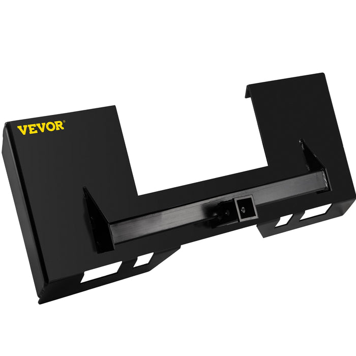 VEVOR Universal Skid Steer Mount Plate 6.35mmThick Skid Steer Plate Attachment1360.78kgWeight Capacity Quick Attach Mount Plate Steel Adapter Loader Easy to Weld or Bolt to Different Accessories Black