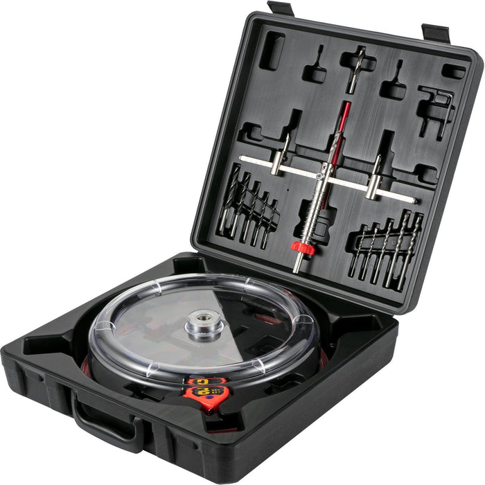 Adjustable Hole Saw Cutter Kit, 1-5/8" to 8" (40-200 mm), Two Replaceable Pilot Drill Bits, Twin Blade Recessed Hole Saw with PC Dust Shield, for Recessed Lights, Ceiling Speakers, Vent Holes