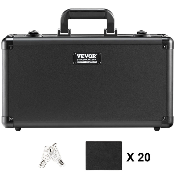 Graded Card Storage Box, 4 Slots, Graded Sports Cards Holder Carrying Case with Key Lock Foam Dividers, for 96 PSA Graded Cards 68 BGS Cards 76 SGC Cards 348 Top Loaders or 999+ Loose Cards