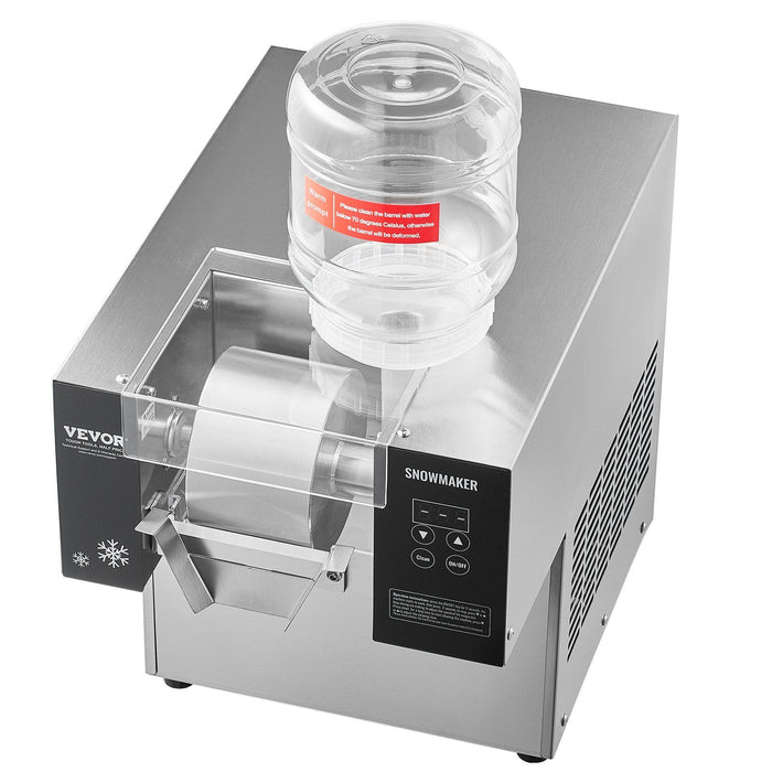 Commercial Snowflake Ice Machine, 176.4LBS/24H Snowflake Ice Maker, Stainless Steel Ice Shaver Machine, Electric Snow Cone Maker, Air Cooling System for Rapid Heat Dissipation, for Bakery, Cafe
