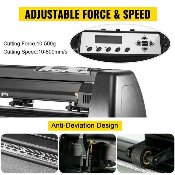 VEVOR 5 In1 12" X 15" (30 X 38cm) Heat Transfer Press + 28 Inch Vinyl Cutter Machine Kit Software