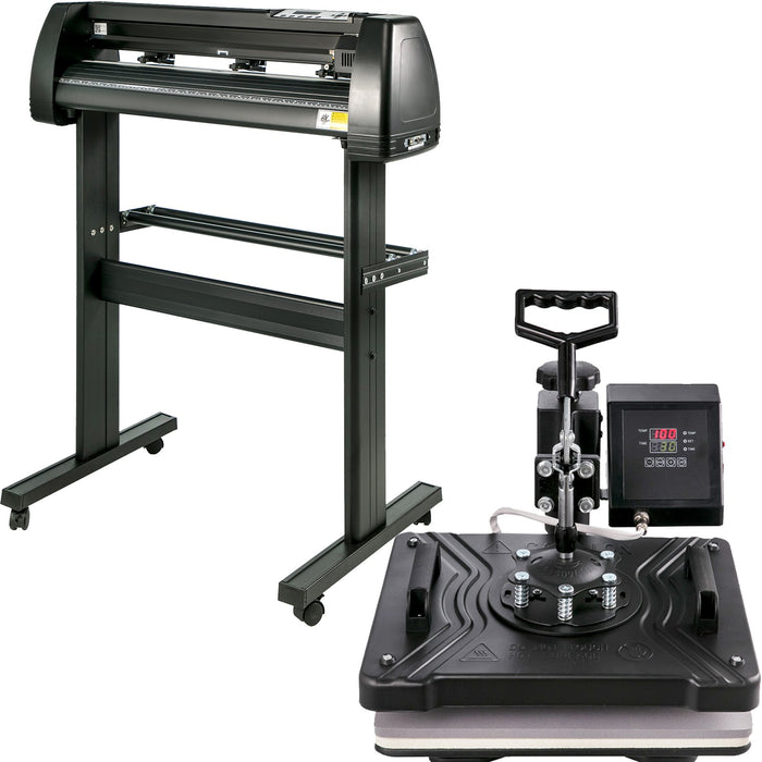 VEVOR 5 In1 12" X 15" (30 X 38cm) Heat Transfer Press + 28 Inch Vinyl Cutter Machine Kit Software