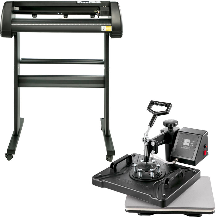 VEVOR 5 In1 12" X 15" (30 X 38cm) Heat Transfer Press + 28 Inch Vinyl Cutter Machine Kit Software
