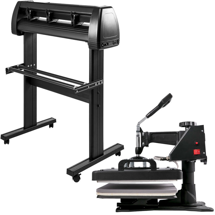 VEVOR 5 In1 12" X 15" (30 X 38cm) Heat Transfer Press + 28 Inch Vinyl Cutter Machine Kit Software