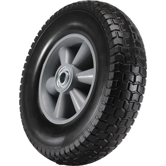 VEVOR Solid PU Run-Flat Tire Wheel, 254 mm, 2-Pack, 81.6 kg Dynamic Load, 99.8 kg Static Load, Flat Free Tubeless Tires and Wheels for Hand Truck, Utility Cart, Dollies, Garden Trailers, Various Carts