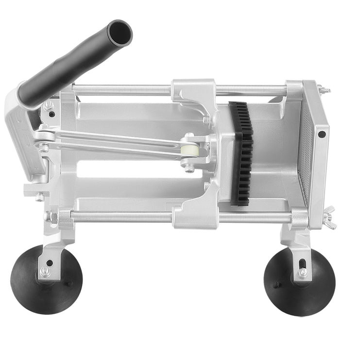VEVOR Commercial Vegetable Slicer, 1/4 inch Fruit Slicer, Stainless Steel and Aluminum Alloy Vegetable Cutter Slicer Machine, Manual Slicer with Non-slip Feet, for Radishes, Onions, Potatoes, Lemons