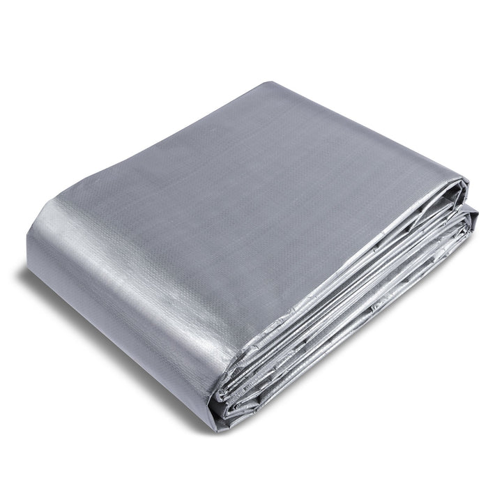 VEVOR Tarp Waterproof Tarpaulin 20 x 30 ft 10 Mil Plastic Poly Tear UV Resistant