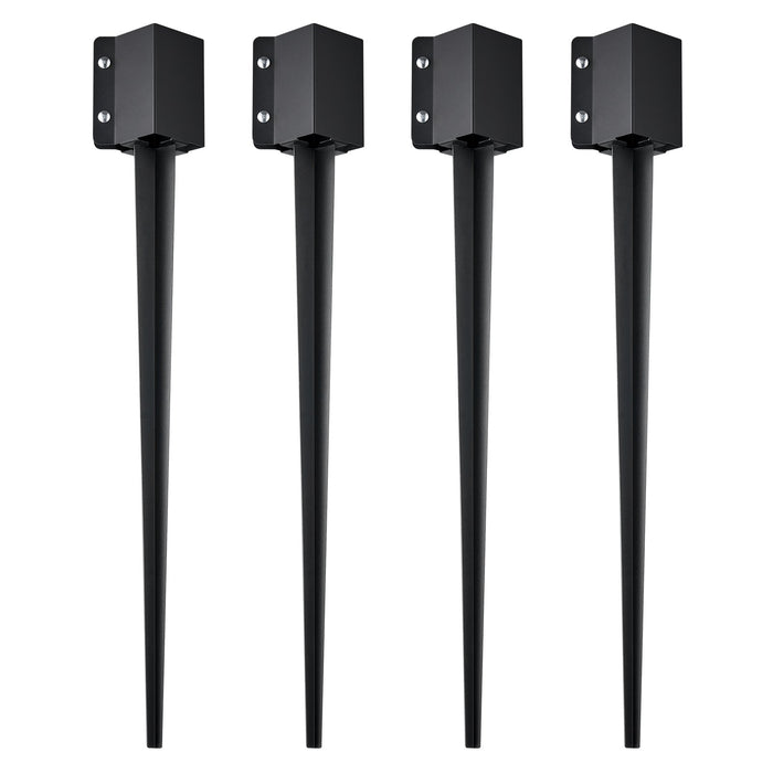 VEVOR Fence Post Anchor Ground Spike 4 Pack 36 x 4 x 4 In Metal Fence Stakes