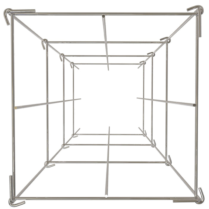 VEVOR Tomato Cages, 30 x 30 x 117 cm, 5 Packs Square Plant Support Cages, Silver PVC-Coated Steel Tomato Towers for Climbing Vegetables, Plants, Flowers, Fruits