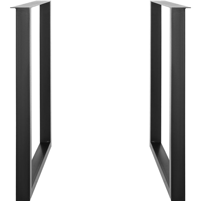 VEVOR 711.2MM Adjustable Furniture Legs, Square Reinforced Steel Office Table legs Set of 2 for DIY, Max Load 453.6KG Heavy Duty Desk Legs, Quick Instalation & Rich Accessories Legs Black