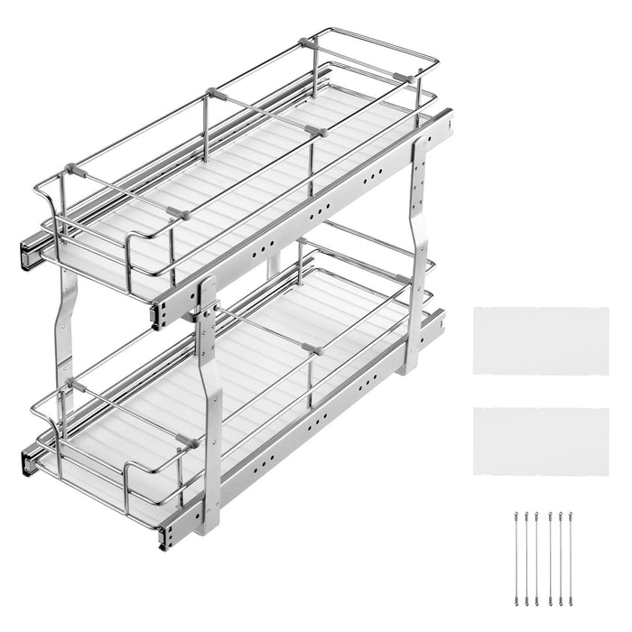 215 x 533 x 385mm  Pull Out Cabinet Organizer, Heavy Duty Slide Out Pantry Shelves, Steel Roll Out Drawers, Sliding Drawer Storage for Home Under Sink, 245 x 563 x 485 mm Install Size for Cabinet