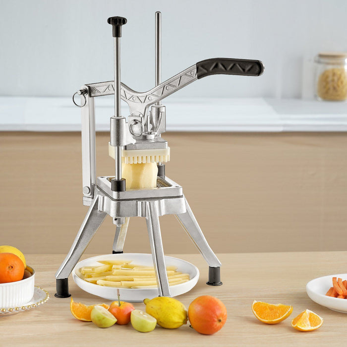 Commercial Vegetable Fruit Chopper 1/2″ Blade Heavy Duty Professional Food Dicer Kattex French Fry Cutter Onion Slicer Stainless Steel for Tomato Peppers Potato Mushroom, Sliver