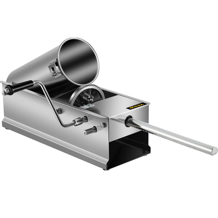 VEVOR Manual Sausage Stuffer, 5 L / 11 LBS Horizontal Sausage Machine, Dual-Speed Meat Stuffer, Made of Food-Grade 304 Stainless Steel, Includes 5 Stuffing Tubes, for Home Kitchen Restaurant Commercia