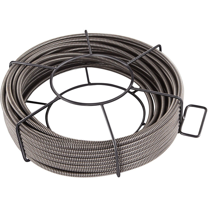 Drain Cleaning Cable 100 Feet x 3/8 Inch Solid Core Cable Sewer Cable Drain Auger Cable Cleaner Snake Clog Pipe Drain Cleaning Cable Sewer Drain Auger Snake Pipe
