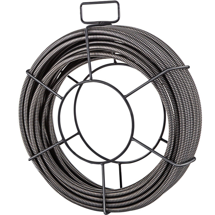 Drain Cleaning Cable 100 Feet x 3/8 Inch Solid Core Cable Sewer Cable Drain Auger Cable Cleaner Snake Clog Pipe Drain Cleaning Cable Sewer Drain Auger Snake Pipe