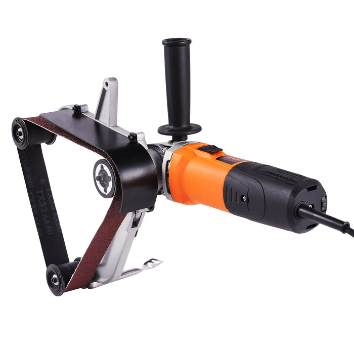VEVOR Pipe Tube Polisher Sander, 1300W Pipe Belt Sander with 6 Variable Speeds 1100-3200rpm, Professional Belt Sander Grinding Machine with 3PCS Sanding Belts for Burnishing Finishing Rust Removal