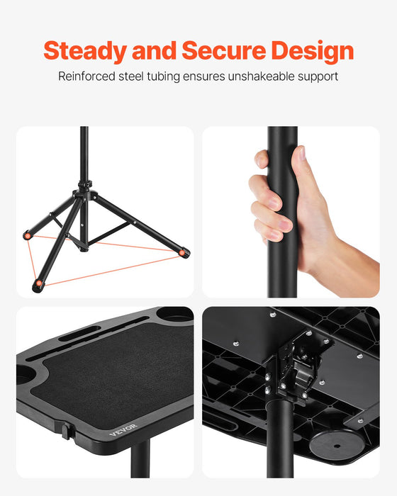 VEVOR Stationary Cycling Desk Bike Trainer Fitness Desk with Triangle Support