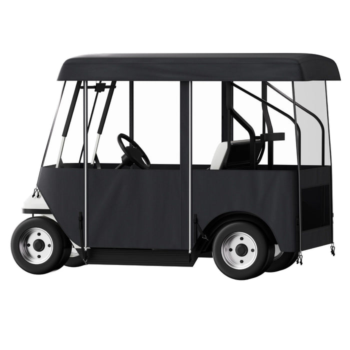 Golf Cart Enclosure, Polyester Driving Enclosure, Club Car Covers Universal Fits for 2+2 Passenger Golf Carts, Sunproof and Dustproof Outdoor Cart Cover