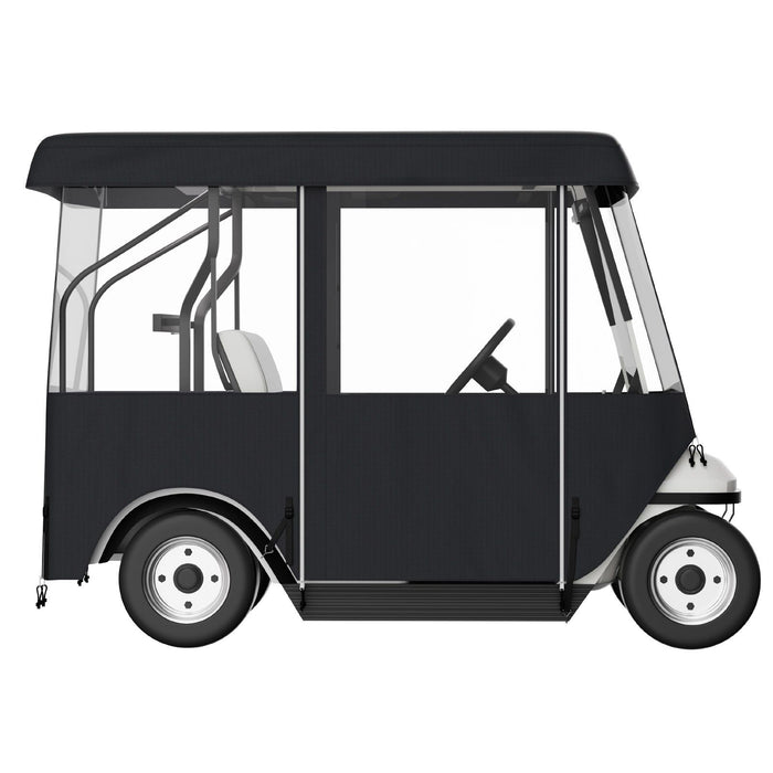 Golf Cart Enclosure, Polyester Driving Enclosure, Club Car Covers Universal Fits for 2+2 Passenger Golf Carts, Sunproof and Dustproof Outdoor Cart Cover