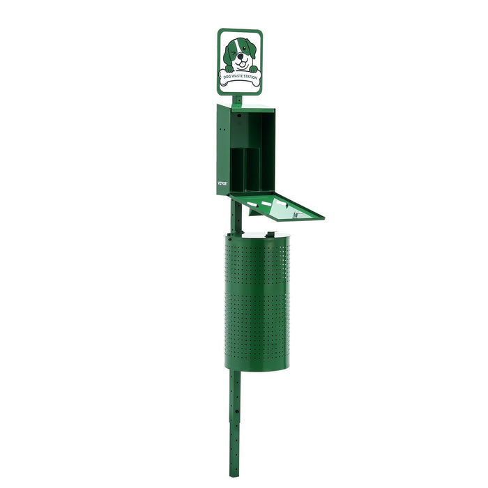 VEVOR Dog Waste Station 11.5 Gallons Outdoor Dog Poop Station with 600 Bags