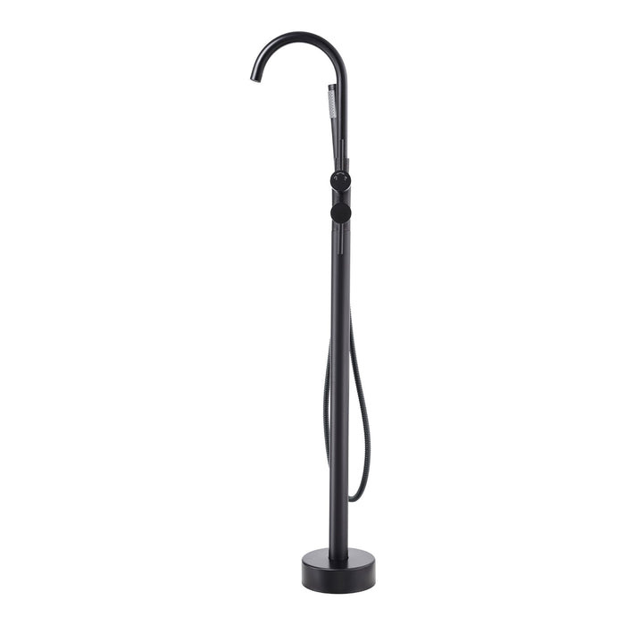 VEVOR Freestanding Bathtub Faucet, Floor Mount, Freestanding Tub Filler, Shower Mixer Taps, Two Water Modes, 360° Swivel Spout, for Bathing & Showering Pet Bathing Cleaning Drains Toilet Flushing