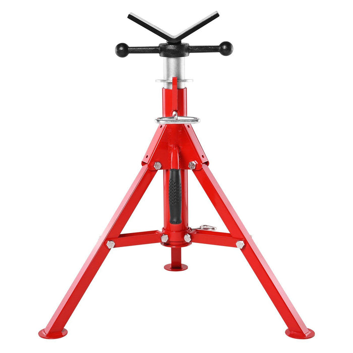 V Head Pipe Stand 0.32 - 30.48 cm Capacity, Adjustable Height 610mm-1067mm, Pipe Jack Stands 1134kg Load Capacity, Portable Folding Pipe Stands, Carbon Steel Body for Enhanced Durability