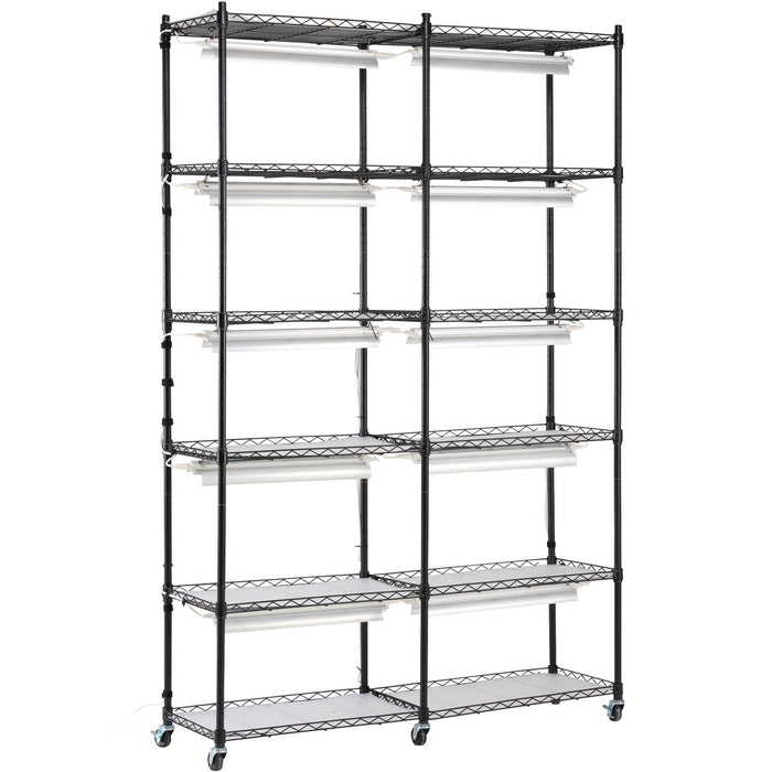 VEVOR Plant Stand with Grow Light 6 Tiers 200W 59.1" Indoor Plant Grow Shelf