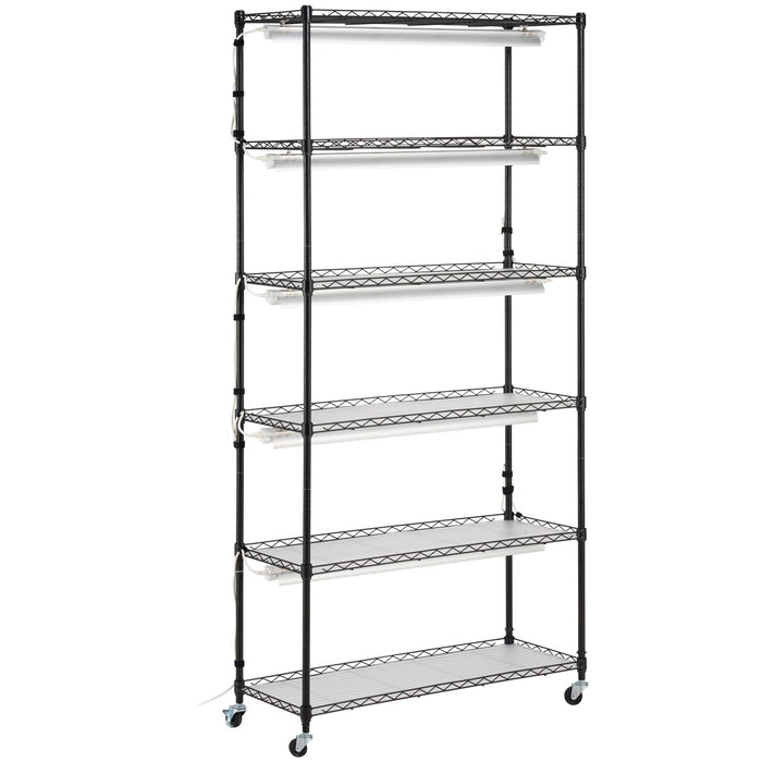 VEVOR Plant Stand with Grow Light 6 Tiers 180W 180 cm  Indoor Plant Grow Shelf