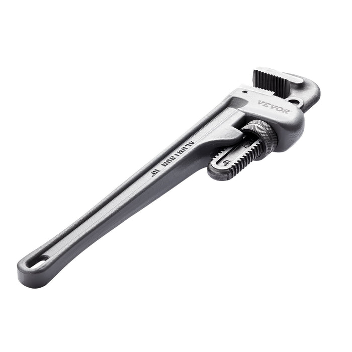 VEVOR 3-Piece Pipe Wrench Set, 10" 14" 18" Aluminum Straight Pipe Wrench, Adjustable Plumbing Wrench, with High Strength Jaw and Ergonomic Handle, Hangable Design, for Water Pipes, Automotive Repairs