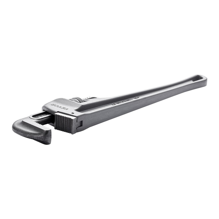 VEVOR Pipe Wrench, 18" Aluminum Straight Pipe Wrench, Adjustable Plumbing Wrench, with High Strength Jaw and Ergonomic Handle, Easy to Carry, Hangable Design, for Water Pipes, Automotive Repairs
