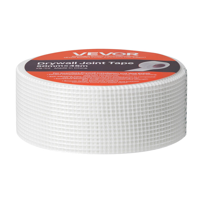 Drywall Mesh Tape, 50mm W x 45m L Self-Adhesive Fiberglass Drywall Joint Tape, 36 Rolls Dry Wall Patch for Easy Sheetrock Ceiling Crack Repair, to Achieve Smooth Even Wall Surface