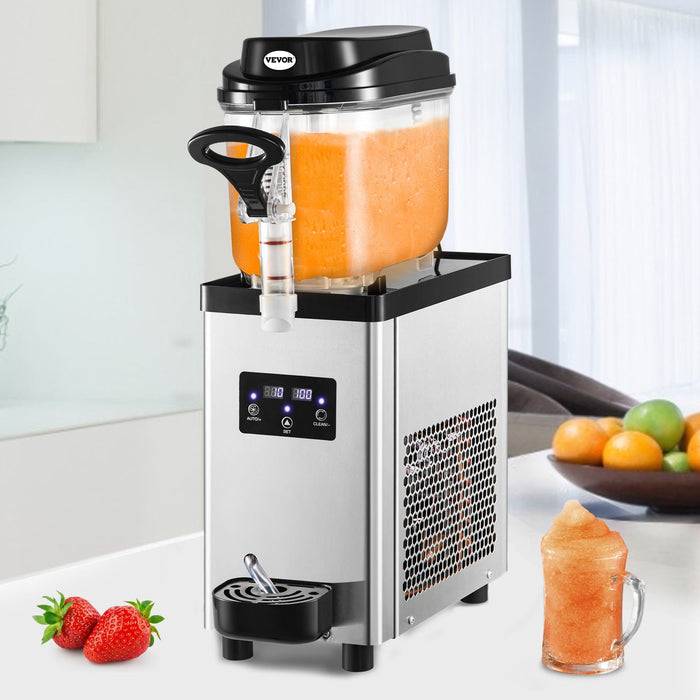 VEVOR Commercial Slush Machine Frozen Drink Slushy Making Machine 6L/1.6 Gallons