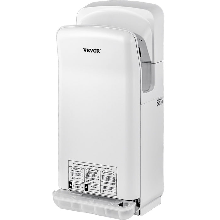 VEVOR Jet Hand Dryer Blade Hand Dryer Automatic High Speed for Washroom White