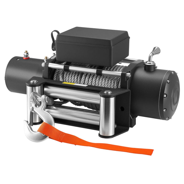 VEVOR Electric Winch, 5400 kg Load Capacity, 12V DC Truck Winch with Φ9.1 mm x 24 m Steel Rope, Wireless & Wired Remote Control, IP55 Waterproof for Towing SUV Jeep Trailer Boat Off-Road Vehicle