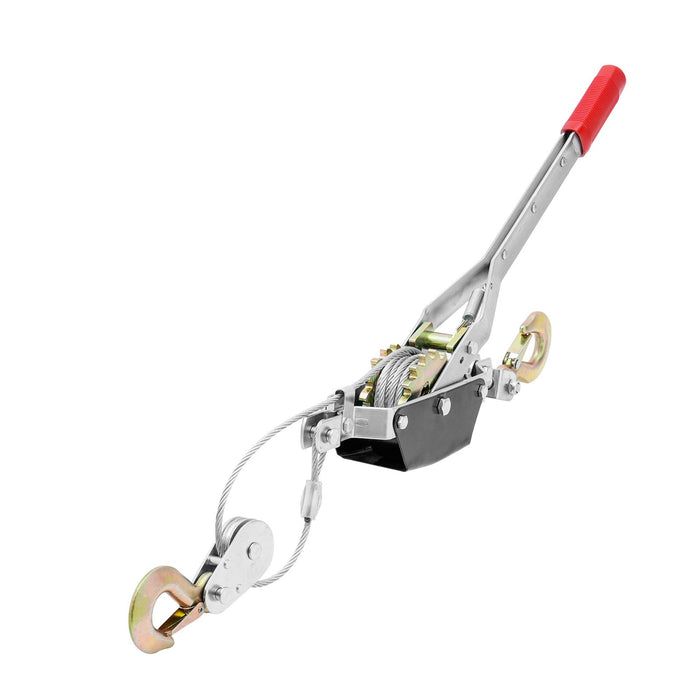 VEVOR Power Puller Come Along Winch 2 Ton 4409 lbs Heavy Duty Pull Hoist 2 Hooks