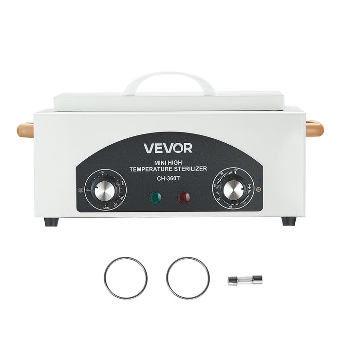 VEVOR High Temperature Autoclave Machine, 2L, 300W High Temperature Cleaner Machine Box with Adjustable Temperature and Time, Dry Heat Cabinet Nail Tool Cleaner for Labs, Home, Nail and Beauty Salons