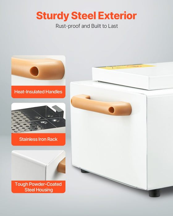 VEVOR High Temperature Autoclave Machine, 2L, 300W High Temperature Cleaner Machine Box with Adjustable Temperature and Time, Dry Heat Cabinet Nail Tool Cleaner for Labs, Home, Nail and Beauty Salons