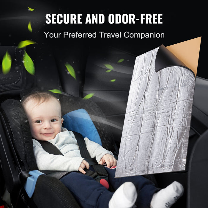 VEVOR Car Sound Deadening Mat, 400 mil 1.5sq.m Automotive Sound Deadener, High Density Foam Sound Deadener Material & Heat Barrier, Double Layer Waterproof Structure Acoustic Insulation Mat