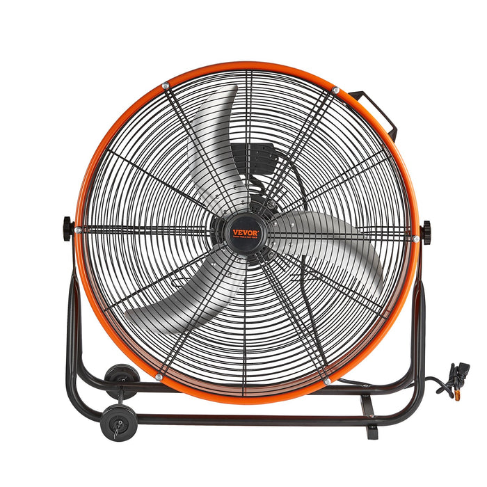 VEVOR Drum Fan 24 Inch High Velocity Industrial Use 3-Speed 8600CFM for Warehouse