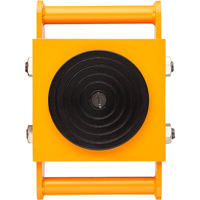 VEVOR 4PCS Machinery Skate Dolly, 17637LBS/8T Industrial Machinery Mover, Heavy Duty Carbon Steel Machinery Moving Skate with 4 PU Wheels and 360° Rotation Non-Slip Cap for Warehouse Workshop Factory