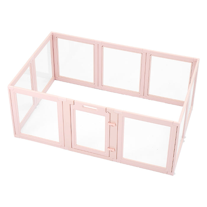 VEVOR Dog Whelping Box, 1.54x1x0.6 m Plastic Dog Whelping Pen for Medium Sized Dogs, Waterproof Transparent  Puppy Playpen with Windows & Door Lock, Easy to Clean, Durable Indoor Pet Dogs Cats Birth Kit