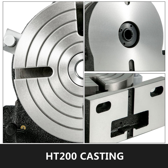 VEVOR Rotary Table 8Inch Horizontal Vertical HV8 Precision 3MT Milling Drilling Machine Vernier Reading Milling Drilling Boring