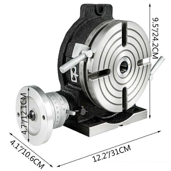 VEVOR Rotary Table 8Inch Horizontal Vertical HV8 Precision 3MT Milling Drilling Machine Vernier Reading Milling Drilling Boring