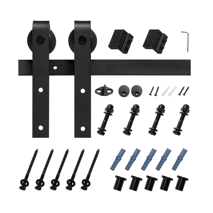 VEVOR 1830 mm Sliding Barn Door Hardware Kit for Single Sliding Barn Door Black