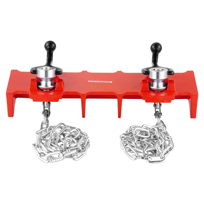 Pipe Welding Vise, 1/2 to 8-inch Pipe Welding Clamp with Dual Chains & Crank Handles, Heavy-Duty Cast Iron Welding Vise for a Variety of Pipes